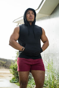 Mens Sleeveless Hoodie With Front Pockets