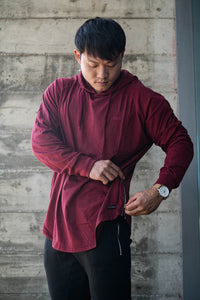 Mens Bodybuilding Oversized Full Sleeves Side Zip Hooded Shirt - KARDIOMATTERS