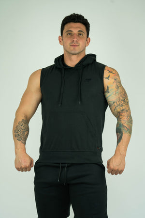 Mens Sleeveless Hoodie With Front Pockets - KARDIOMATTERS