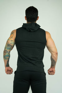 Mens Sleeveless Hoodie With Front Pockets - KARDIOMATTERS