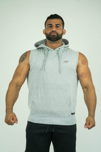 Mens Sleeveless Hoodie With Front Pockets - KARDIOMATTERS