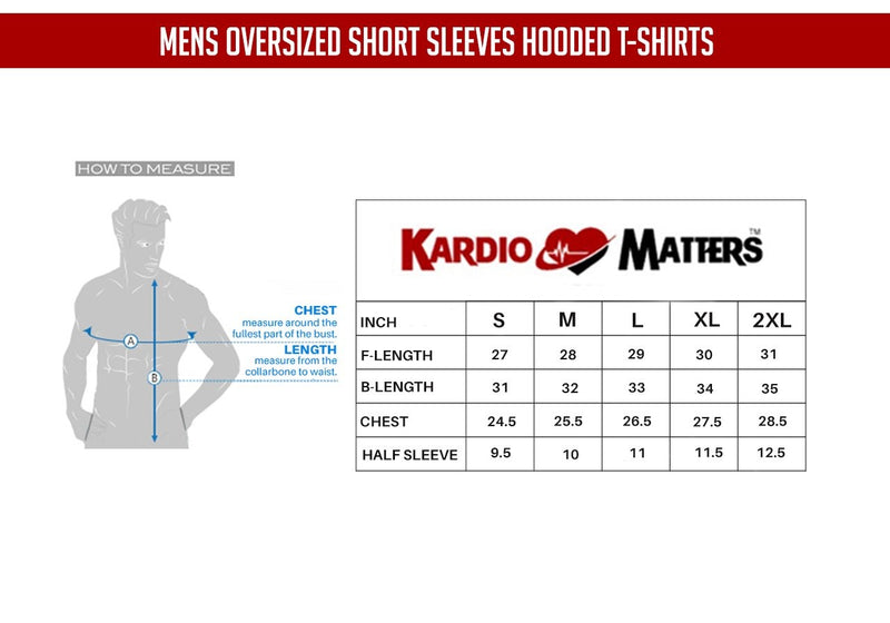 Mens Bodybuilding Oversized Short Sleeve Hooded Shirt - KARDIOMATTERS